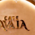 Cafe Avaia interior at a Greek-themed Park Circus cafe in Kolkata